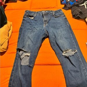 Old Navy Ripped Blue Skinny Jeans